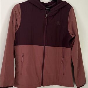 The North Face Burgundy and Mauve Hooded Jacket